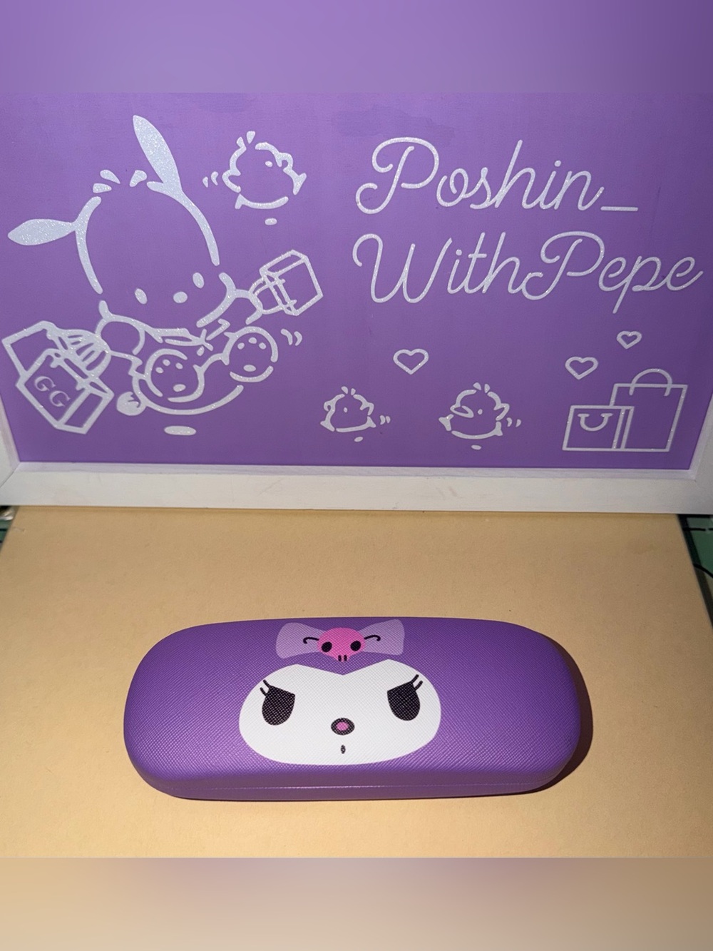 💜NWOT Kuromi Purple Eyeglass Case